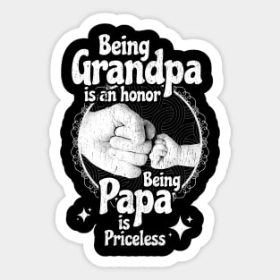 being grandpa- white type Sticker